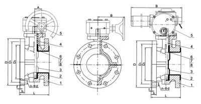 D(6,9)41F、D(6,9)41Fs、D341F、D341Fs法蘭襯氟塑料蝶閥